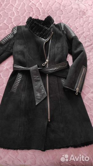 Дубленка натуральная женская 42 44, длина до колен