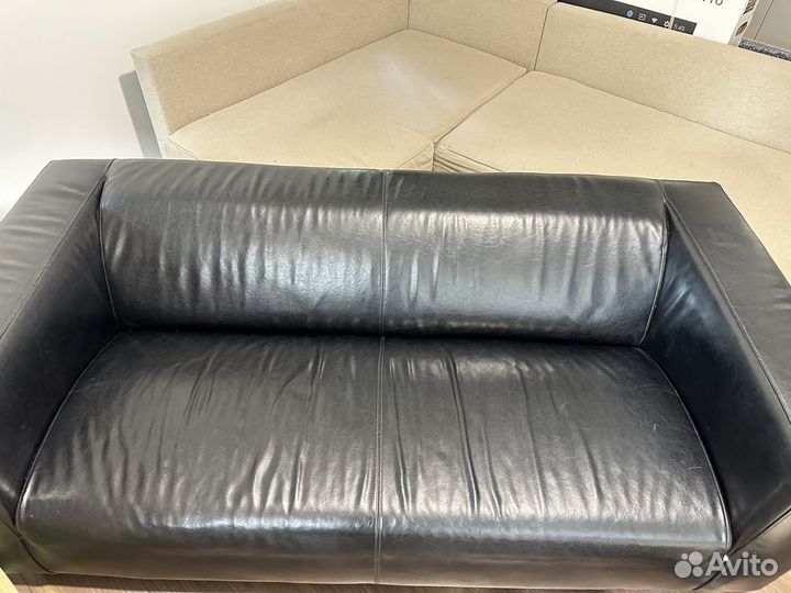 Кожаный диван IKEA