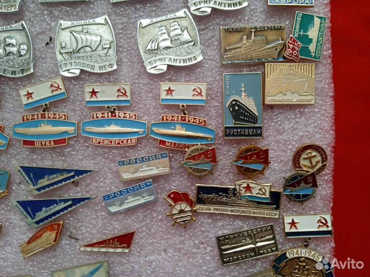 Значки СССР. Флот,корабли,вмф.гражданский флот