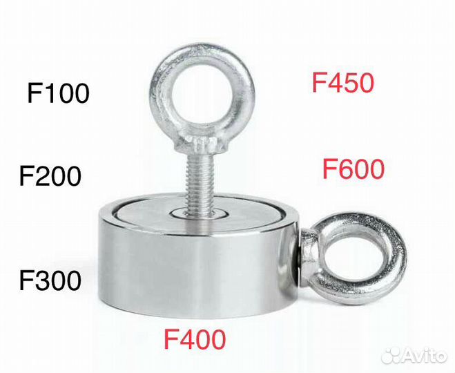 Поисковый магнит двухсторонний f 100 - f600