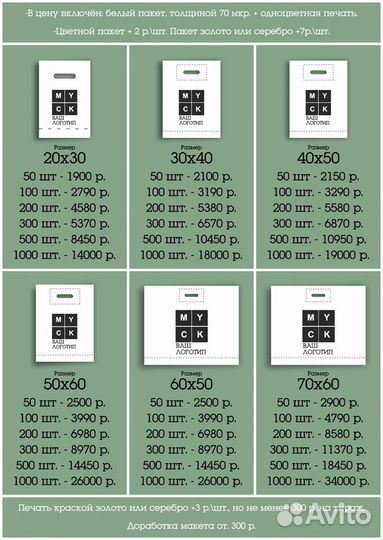 Пакеты Пвд с логотипом, печать на пакетах пвд
