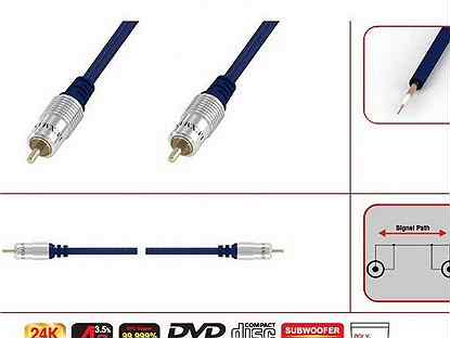 Кабель 1RCA Plug - 1RCA Plug 5.00 м Luxmann 401-10