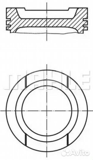 Поршень, комплект Mahle/Knecht 0332001