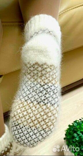 Носки женские пуховые Следки пуховые вязаные