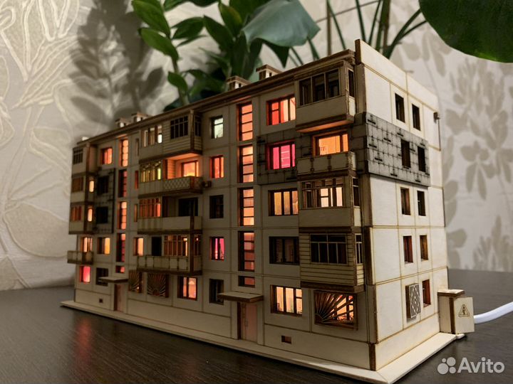 Ночник панелька, Хрущевка М 1:100