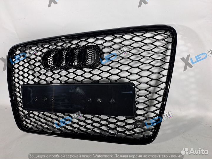 Решетка радиатора Audi q7 4l rsq7 чёрная
