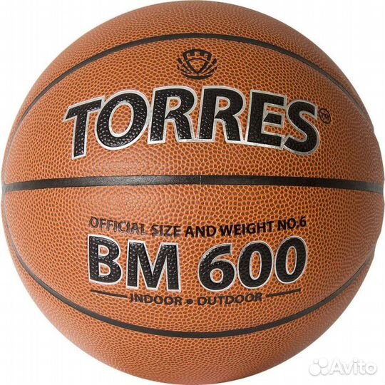 Мяч баскетбольный torres BM600, B32026, размер