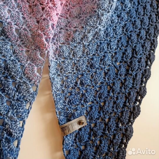 Бактус шарф вязаный ручная работа