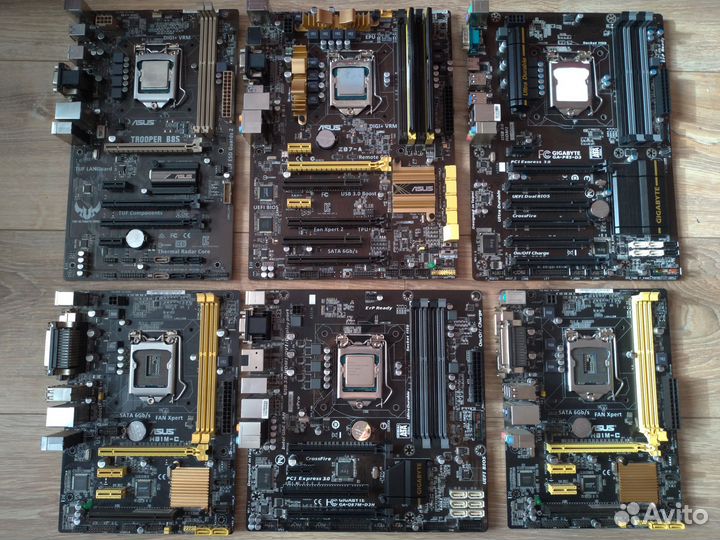Платы LGA1150: Asus Н81, B85, Q87, Z87 +Core i5/i7