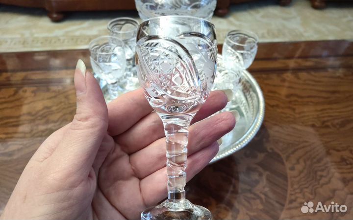 Графин с рюмками хрусталь