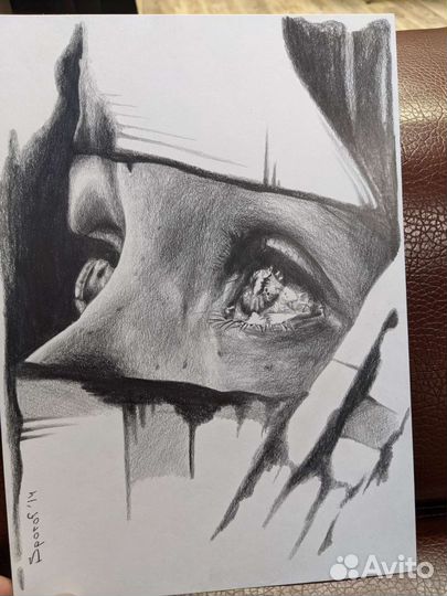 Картина, карандаш, А4 