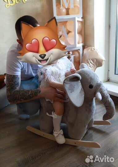 Детская качалка слоник