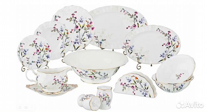 Столовый сервиз на 6 персон родные луга 28 пр. Lef