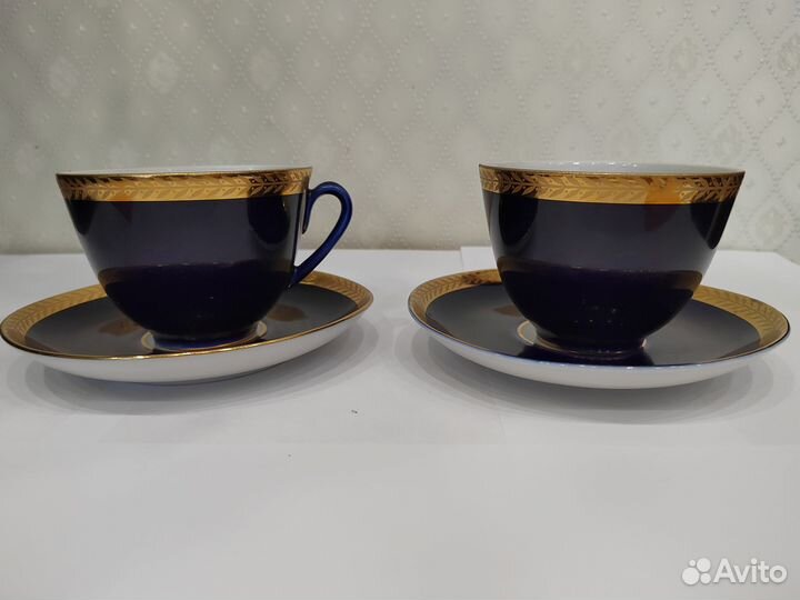 Чайная пара лфз кобальт колосок