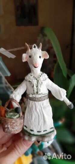 Елочные игрушки из ваты ручной работы