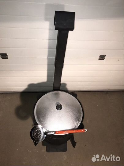 Комплект казан чугунный 12 литров и печь с трубой