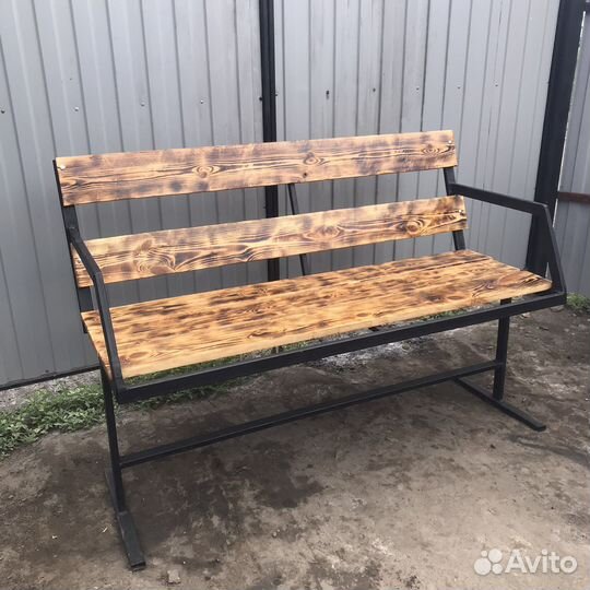 Скамейка садовая лофт