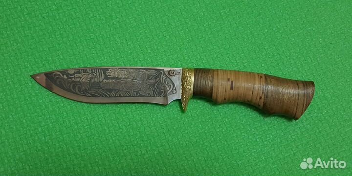 Нож туристический Близнец 65X13, береста, грав