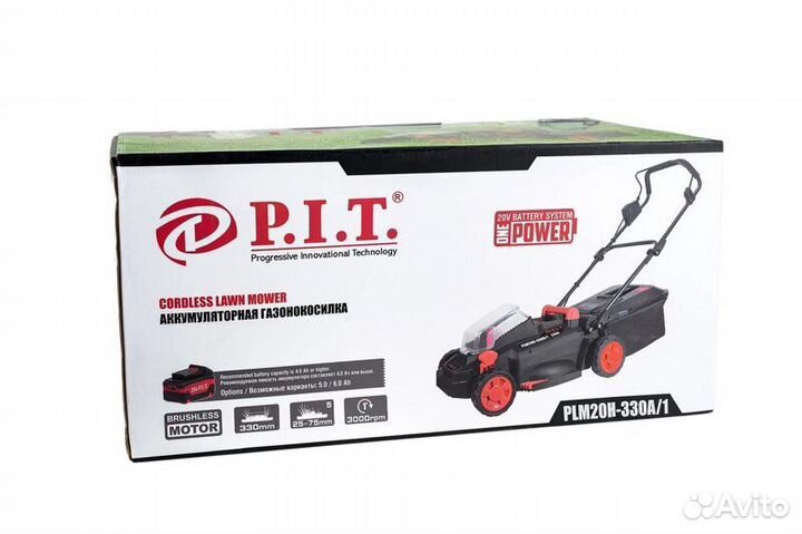 Аккумуляторная газонокосилка P.I.T. PLM20H-330A/1
