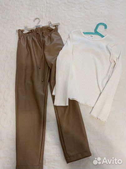 Брюки + лонгслив для девочки-рост134-140