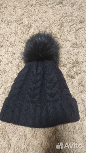 Шапка с помпоном и шарф- хомут (комплект)