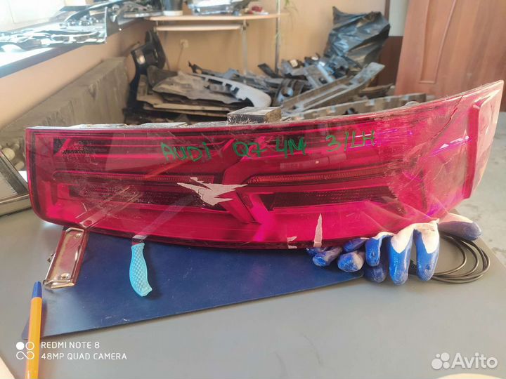 Audi Q7 4M фонарь задний левый и кузовной ремонт