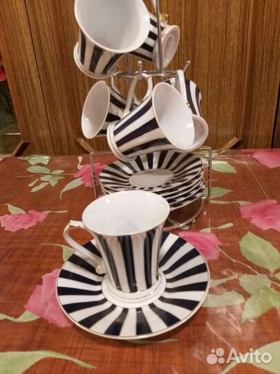 Кофейный сервиз новый. Китайский фарфор