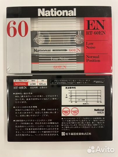 Аудиокассеты National RT-60EN. Japan. 1982 год