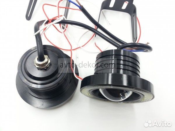 Фары линзованые 20W High Power chip с ангельскими