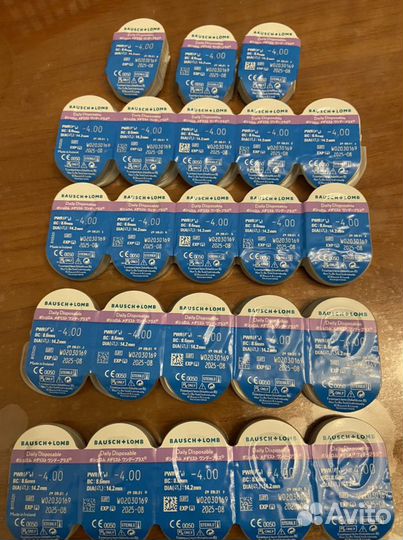 Линзы контактные однодневные-4,00;-4,25