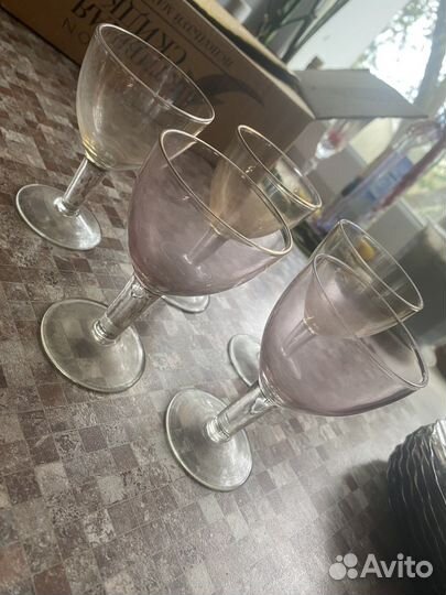 Рюмки СССР, цветное стекло, бокалы Оникс