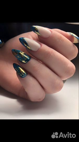 Наращивание ноготков, педикюр, маникюр покрытие ге
