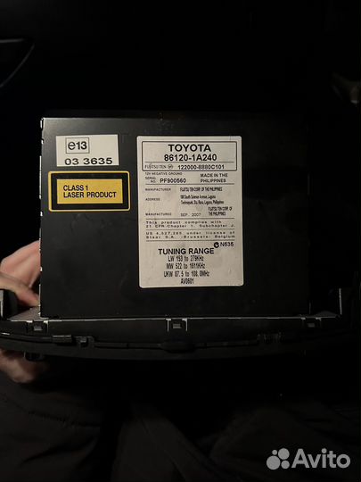 Магнитола Тойота аурис е150