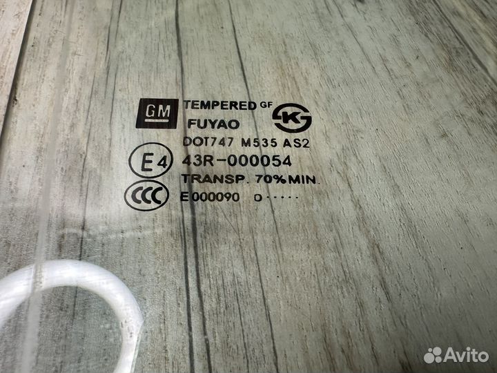 Стекло задней правой двери Chevrolet Cruze