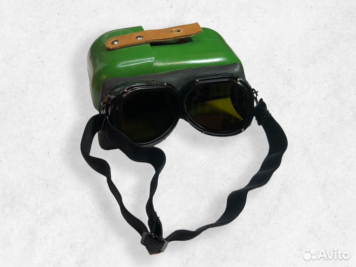 Очки газосварщика винтаж кожа