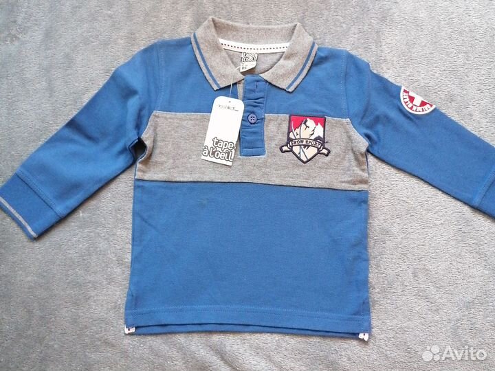 Лонгслив и поло для мальчика, р.86, новые