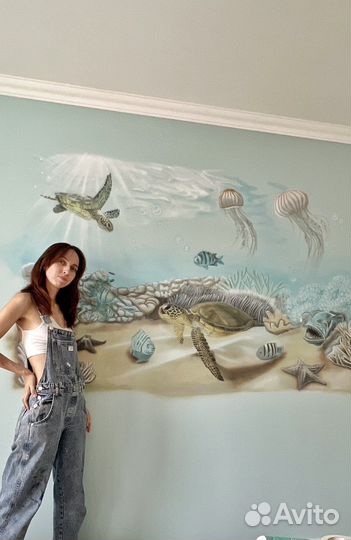 Роспись стен, аэрография