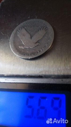 Монета старый сша(liberty) 1921 год.серебро