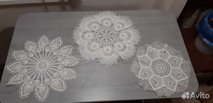 Скатерть, салфетки, лен, кружево, СССР