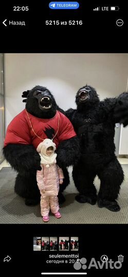 Ростовая кукла горилла,костюм кинг конга