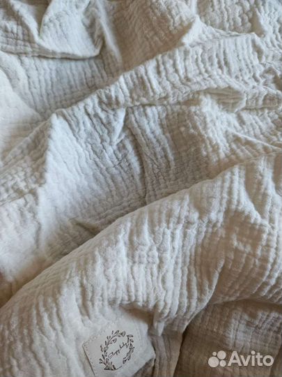 Муслиновая наволочка на круглый матрас новая