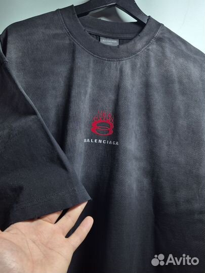 Футболка Balenciaga оверсайз градиент