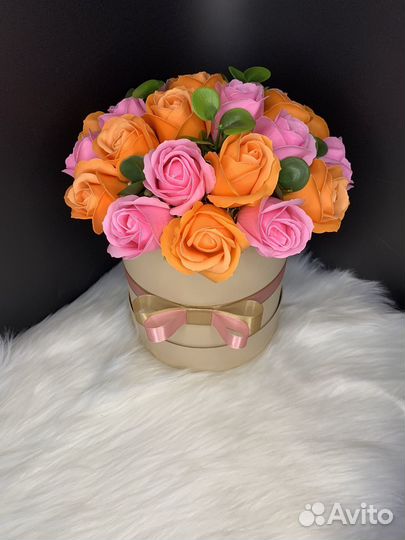 Букет из мыльных роз