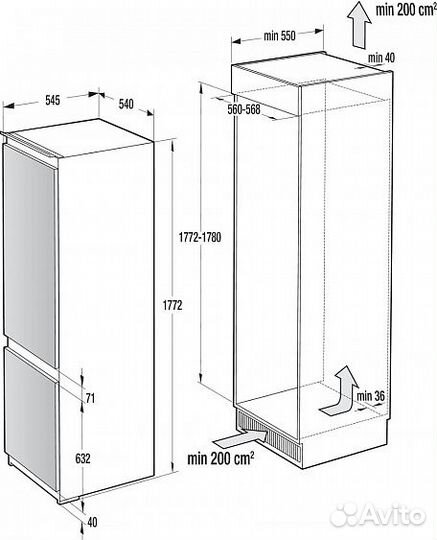 Холодильник gorenje nrki4182P1