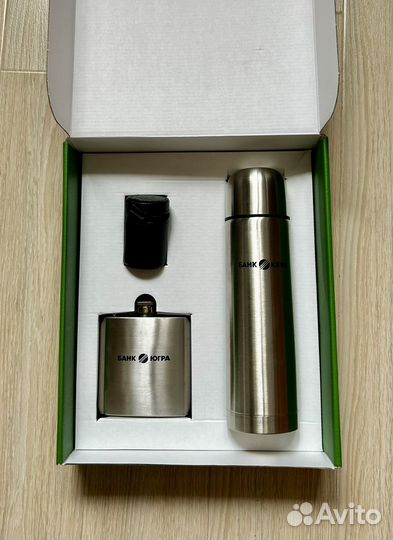 Дорожный набор: термос, фляжка и стопки