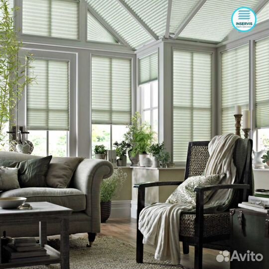 Шторы Плиссе Креп перла