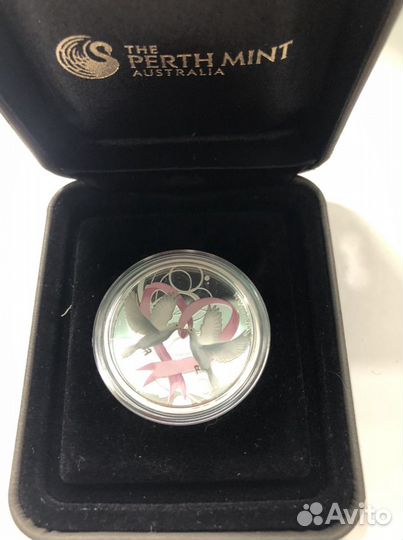 Монета ко дню влюбленных или на свадьбу