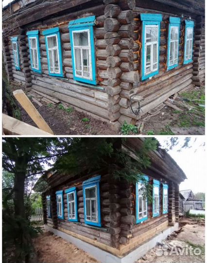 Подъем домов и замена венцов