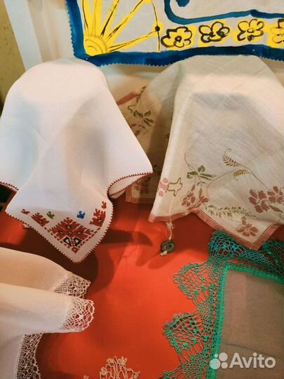 Винтаж. Декоративные и носовые платочки 50е г СССР