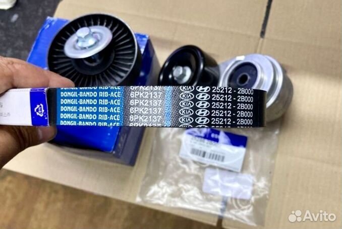 Комплект Ремень генератора ролик Kia Rio Solaris